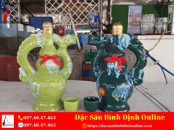 Bình Rượu Bầu Đá Rồng