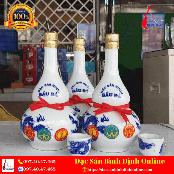 Bình Đựng Rượu Bầu Đá Hồ Lô